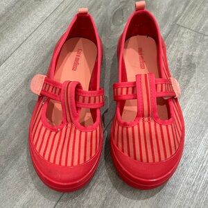 Mini Melissa Red Slip-On Shoes